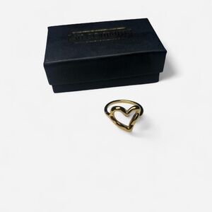 Au Courant Gold Heart Ring Size 7